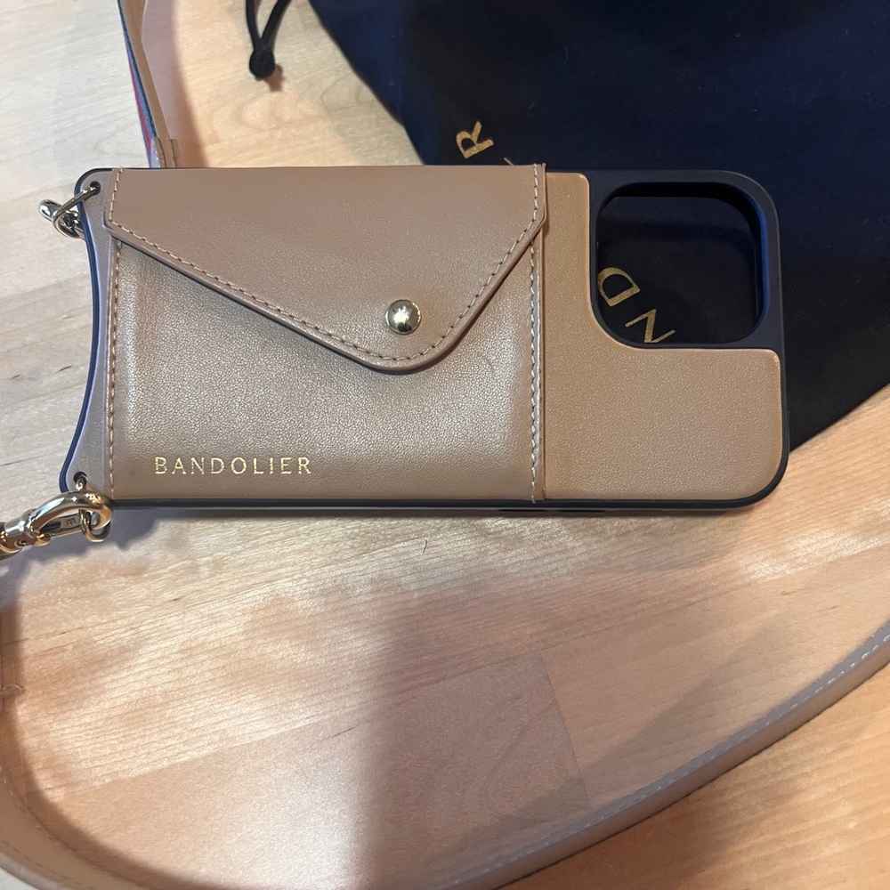 Bandolier Tan Phone Case with Strap iPhone 13 Pro Max